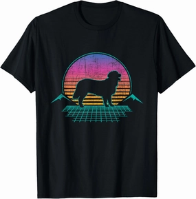 Retro Vaporwave Golden Retriever - Puppy Trainer Dog Lover T-Shirt