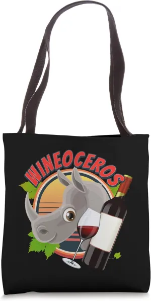 Rhino I Wineoceros Wine I Rhinos Red Wine Rhino Rhinoceros Tote Bag