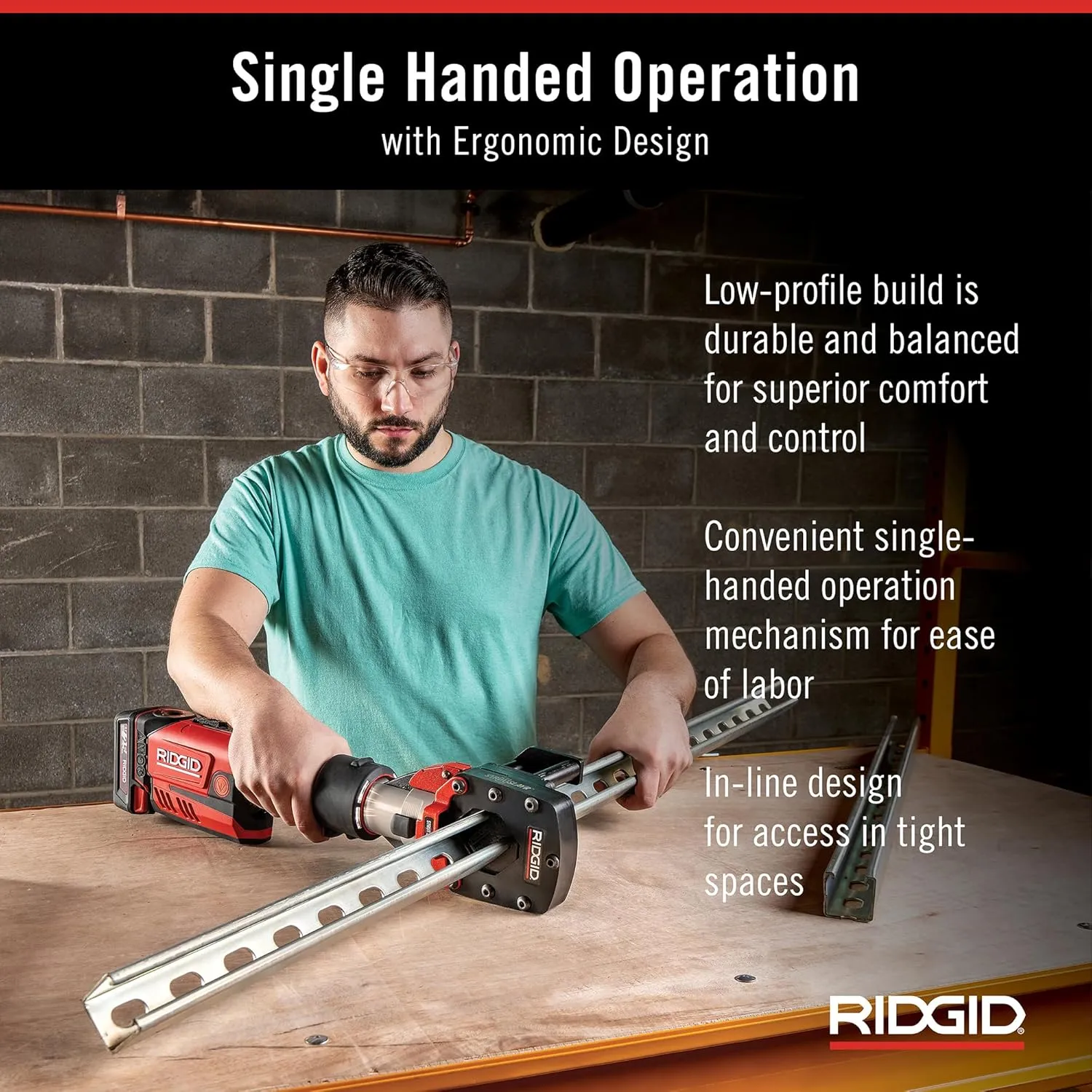 RIDGID 67178 Model RP 351 ProPress Standard Press Tool Kit with Battery, Charger, 1/2" to 2" Press Tool Jaws, and Carrying Case