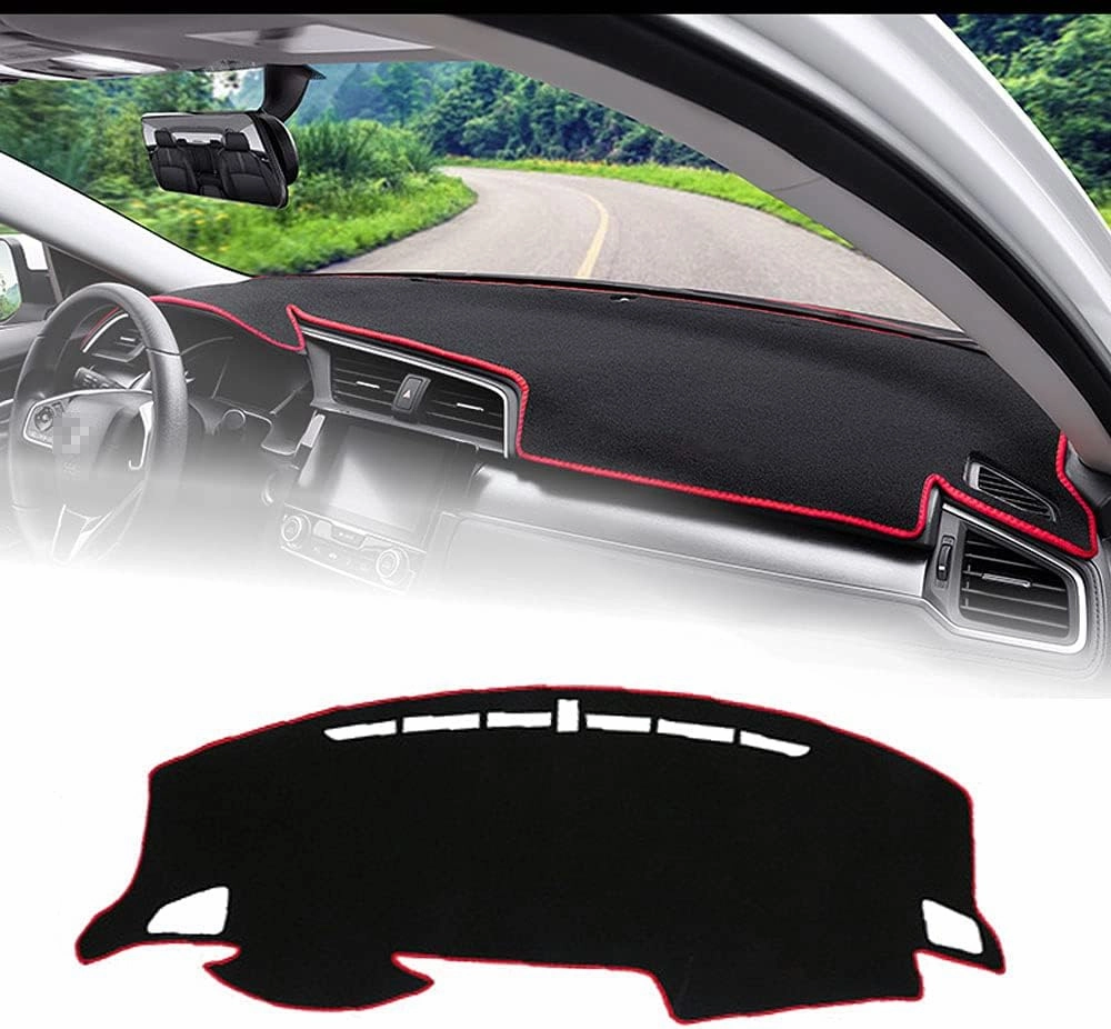 Rifoda for Civic 10th gen Center Console Cover Instrument Panel Cover Sunshade mat Fit Honda Civic 2016-2021 (red Bag Edge Style)