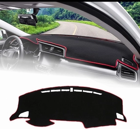 Rifoda for Civic 10th gen Center Console Cover Instrument Panel Cover Sunshade mat Fit Honda Civic 2016-2021 (red Bag Edge Style)