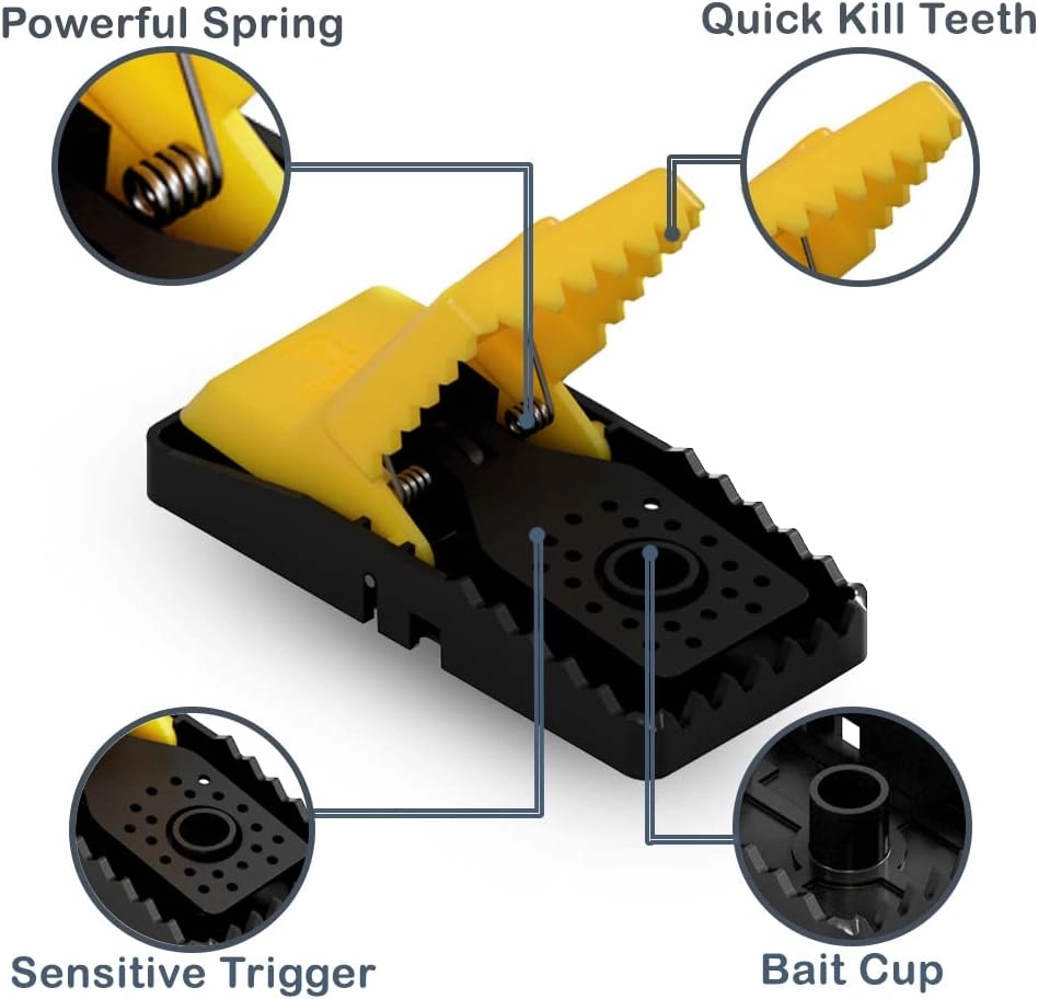 RinneTraps| 12 Pack | Snap N Trap | Mouse Trap | One Touch Setup | Reusable | Quick Kill (12)