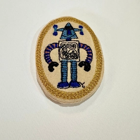 Robot Embroidered Brooch (Japan)