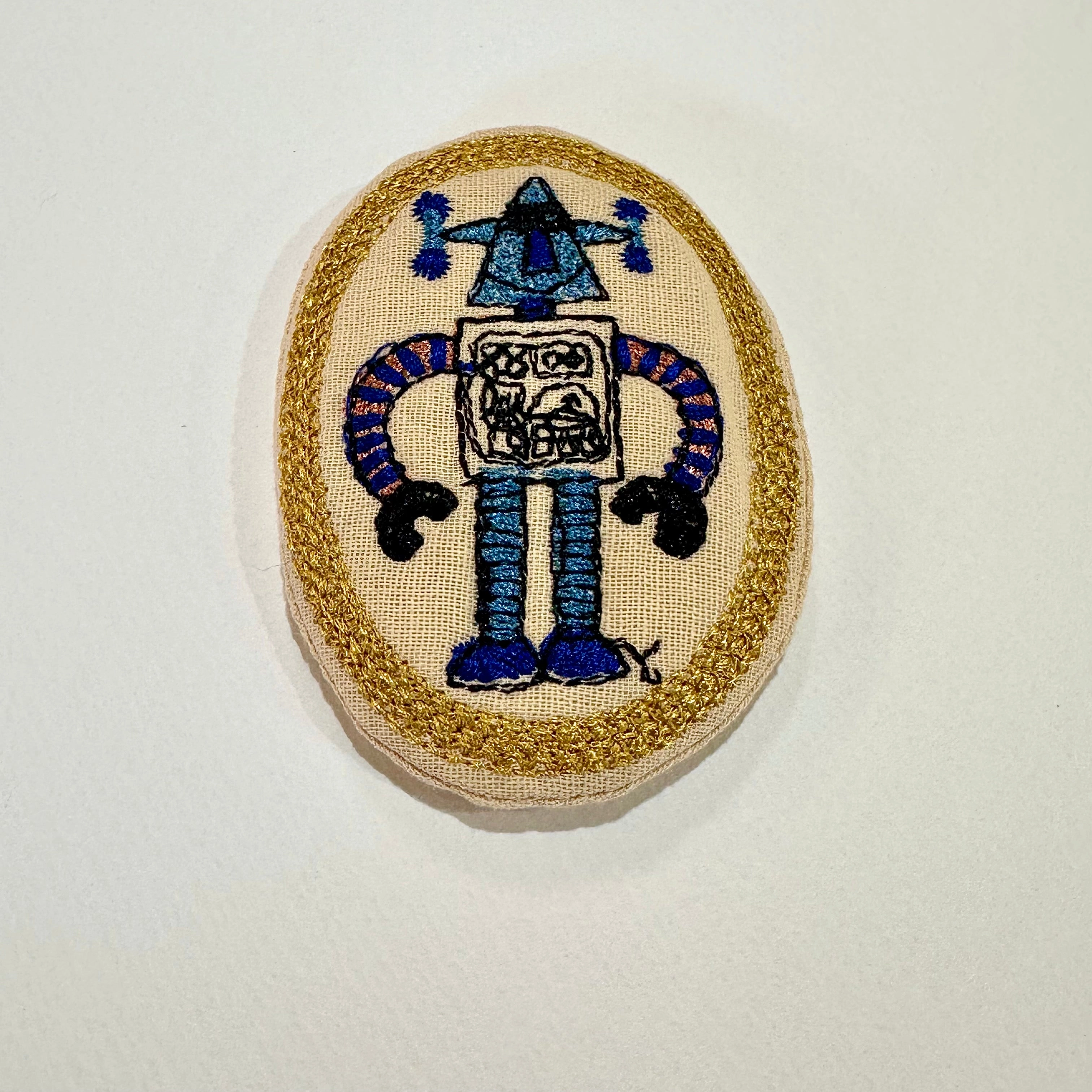 Robot Embroidered Brooch (Japan)
