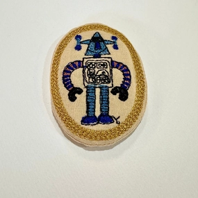 Robot Embroidered Brooch (Japan)