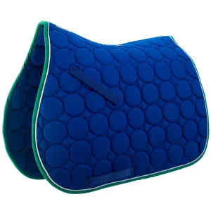 Roma Circle Quilt All Purpose Saddle Pad, Royal/White/Green, Full