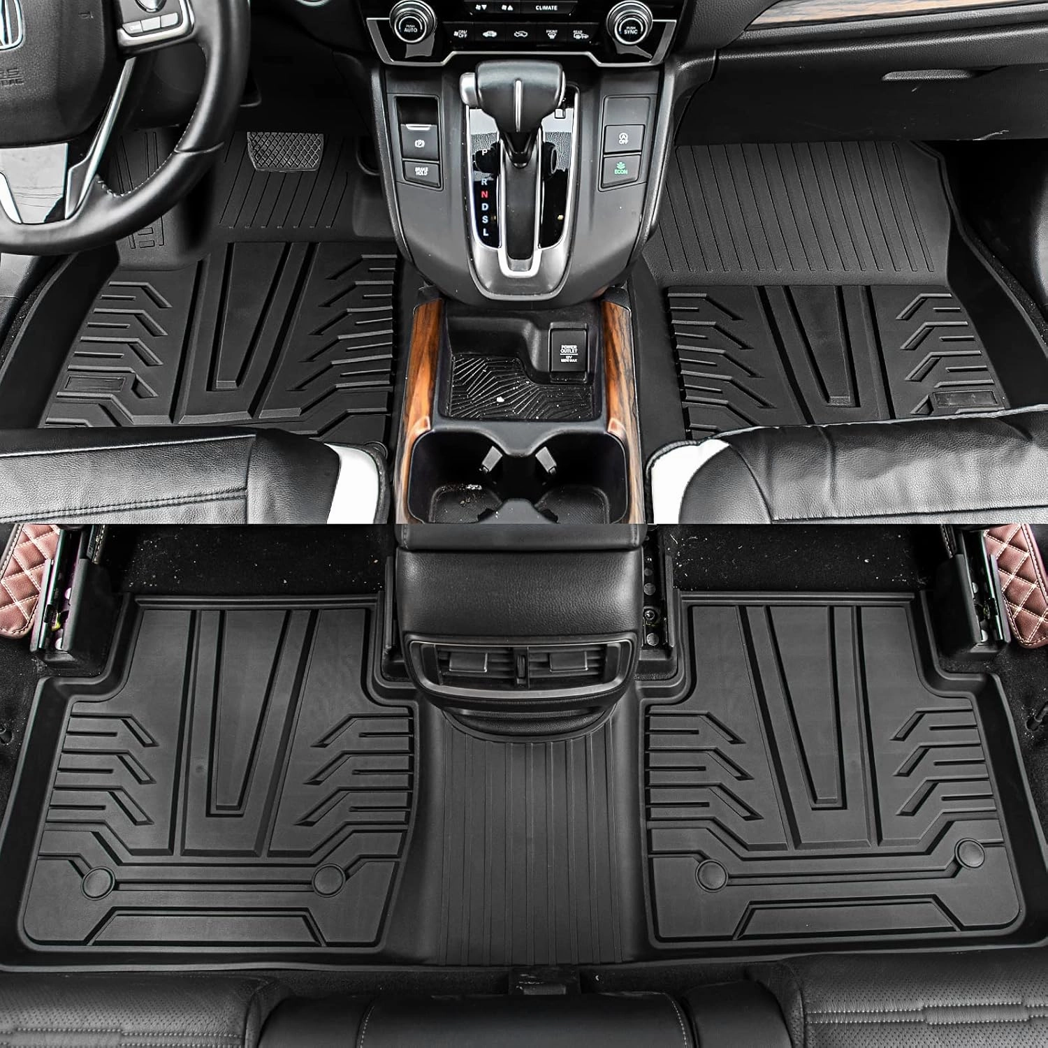 Rongtaod Floor Mats Compatible with 2017-2022 Honda CRV Cargo Liner Trunk Mat TPE All Weather Trunk Liner 2021 CR-V Accessories (Trunk Mats Floor Mats)