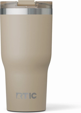 RTIC 30oz Essential Tumbler with Lid, Insulated, Stainless Steel, Metal, Double Wall Vacuum-Insulation, Ceramic Lined, Travel Cup for Iced Coffee, Tea, Hot and Cold Drink, Beach