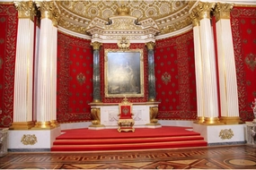 Russian Museum Backdrop 10x6.5ft Classical Palace Baroque Style Hall Royal Palace King Queen Throne Photography Background Party Banner Room Decor Travel Portraits Photoshoot Photo Studio Props