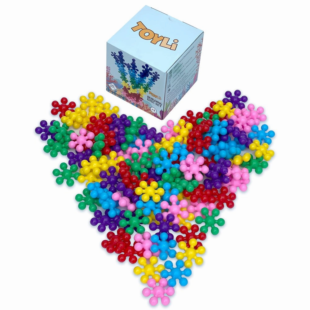 Rynx | 100 Pieces Building Plates Set - Multicolored Interlocking Building Blocks