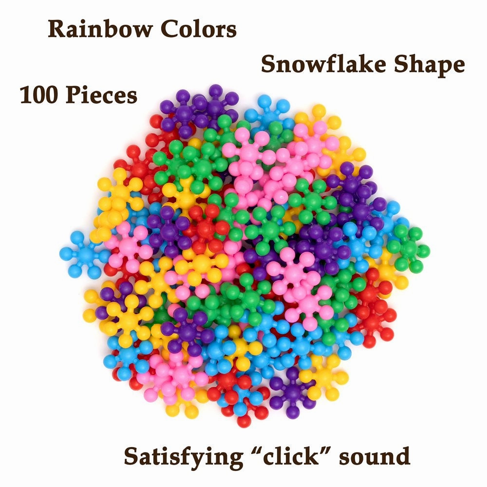 Rynx | 100 Pieces Building Plates Set - Multicolored Interlocking Building Blocks