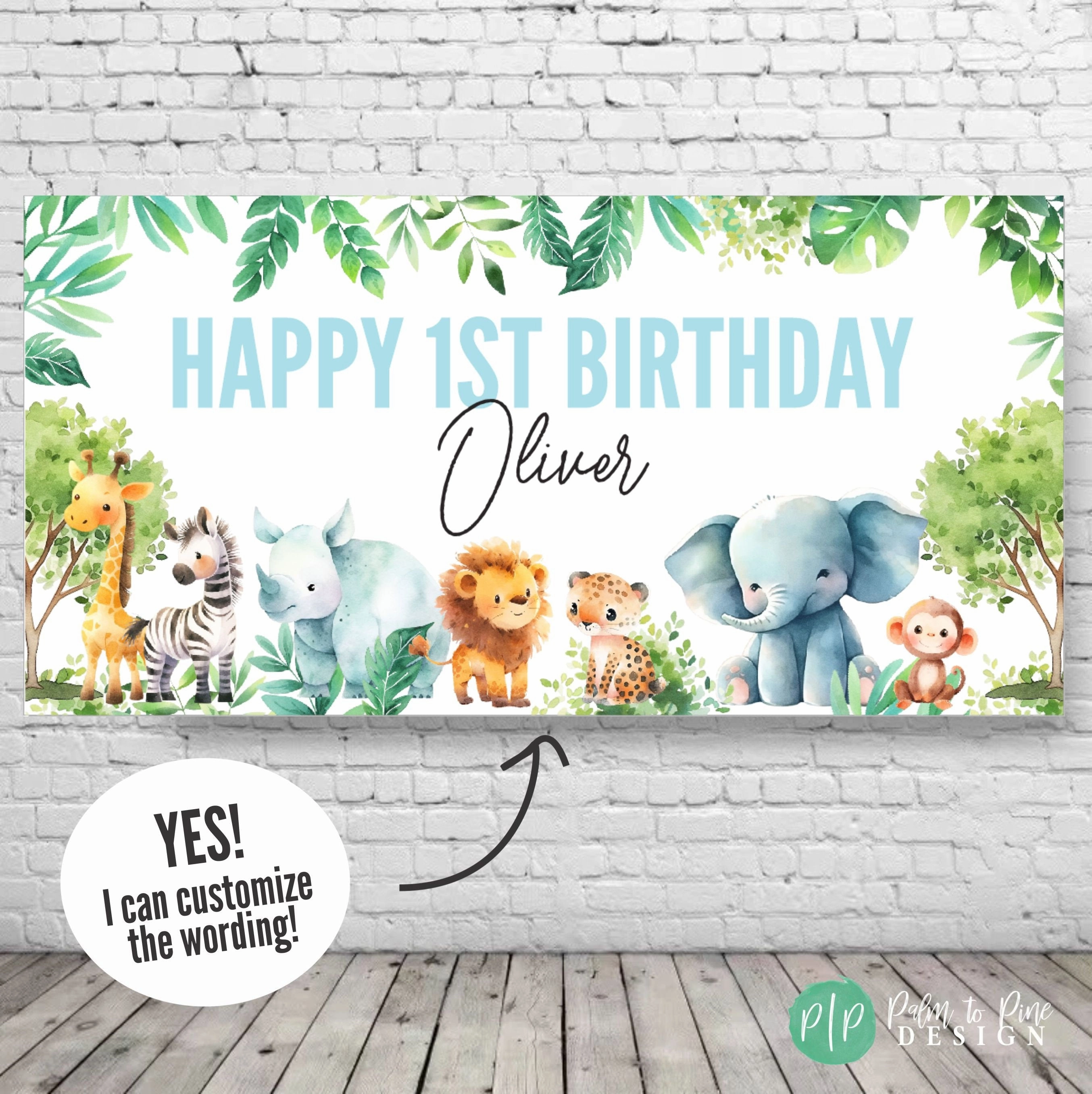 Safari Birthday Banner