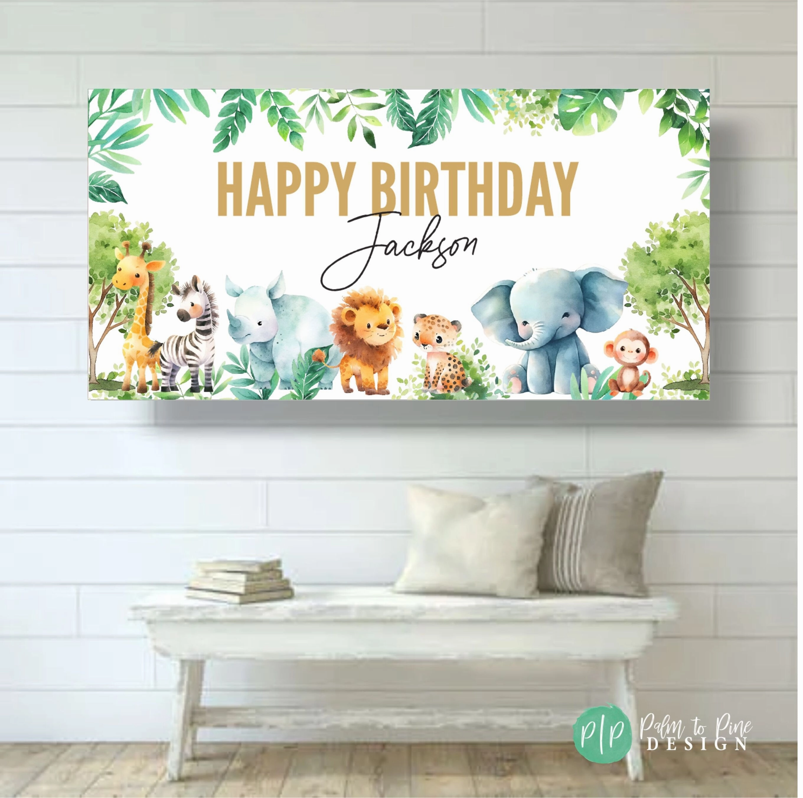 Safari Birthday Banner