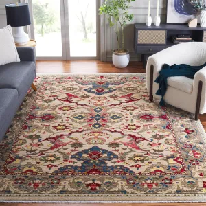 SAFAVIEH Area Rug 8x10 - Kashan Collection - Large - Ivory & Taupe, Traditional Oriental Design, Non-Shedding & Easy Cleaning, Ideal for Living Room, Bedroom, Office, Dining Space (KSN307A)