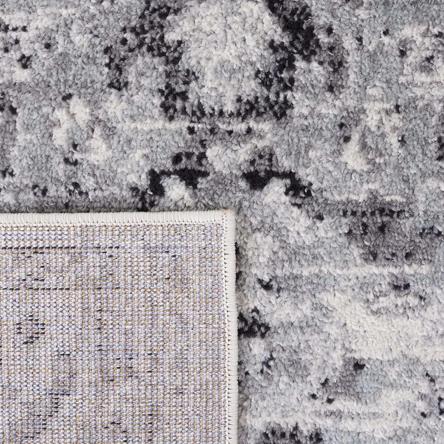 SAFAVIEH Area Rug 8x10 - Madison Collection - Large - Grey & Black, Boho Chic Medallion Design, Non-Shedding & Easy Cleaning, Ideal for Living Room, Bedroom, Office, Dining Space (MAD154G)