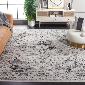 SAFAVIEH Area Rug 8x10 - Madison Collection - Large - Grey & Black, Boho Chic Medallion Design, Non-Shedding & Easy Cleaning, Ideal for Living Room, Bedroom, Office, Dining Space (MAD154G)