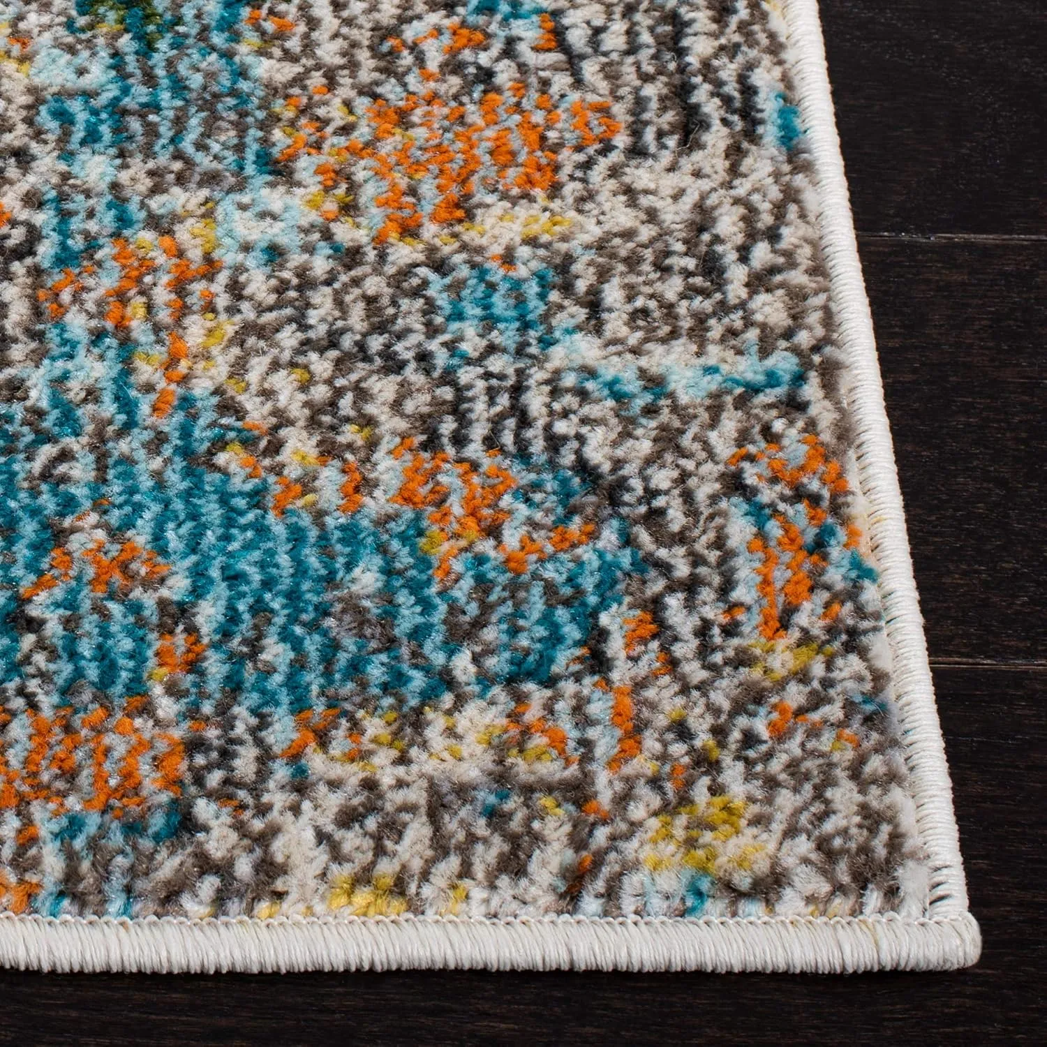 SAFAVIEH Area Rug 8x10 - Madison Collection - Large - Grey & Gold, Boho Abstract Distressed Design, Non-Shedding & Easy Cleaning, Ideal for Living Room, Bedroom, Office, Dining Space (MAD425F)