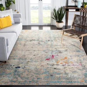 SAFAVIEH Area Rug 8x10 - Madison Collection - Large - Grey & Gold, Boho Abstract Distressed Design, Non-Shedding & Easy Cleaning, Ideal for Living Room, Bedroom, Office, Dining Space (MAD425F)