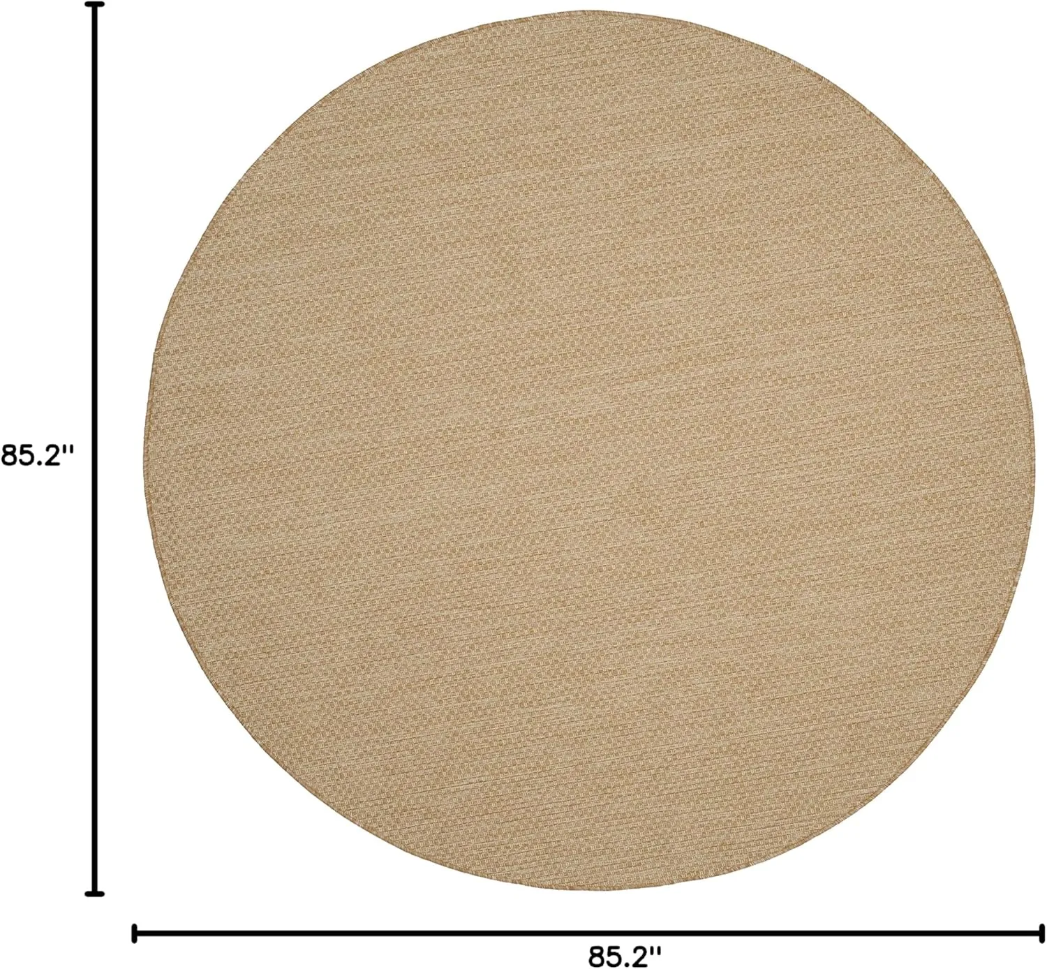 SAFAVIEH Courtyard Collection 7'1" Round Natural/Cream CY8521 Indoor/ Outside Waterproof Easy cleansingPatio Backyard Mudroom Area Mat