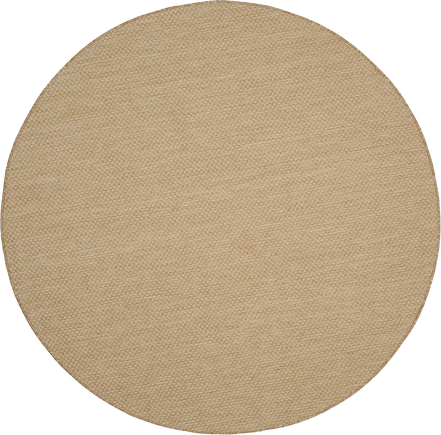 SAFAVIEH Courtyard Collection 7'1" Round Natural/Cream CY8521 Indoor/ Outside Waterproof Easy cleansingPatio Backyard Mudroom Area Mat
