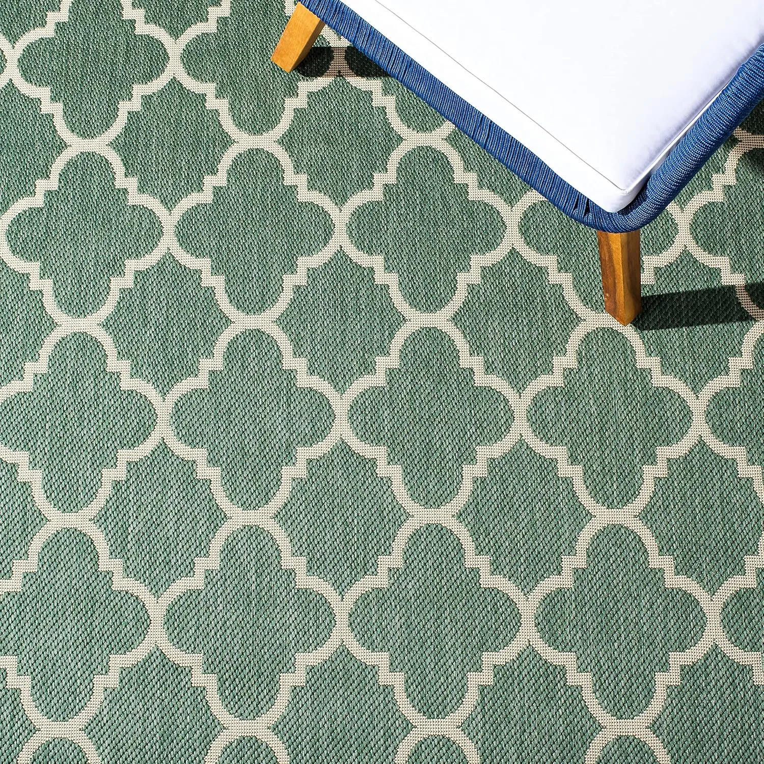 SAFAVIEH Courtyard Collection 9' x 12' Dark Green/Beige CY6918 Trellis Indoor/ Outdoor Waterproof Easy Cleaning Patio Backyard Mudroom Area Rug