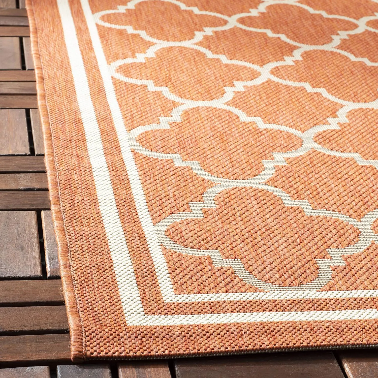 SAFAVIEH Courtyard Collection Area Rug - 8' x 11', Black & Beige, Trellis Design, Non-Shedding & Easy Care, Indoor/Outdoor & Washable-Ideal for Patio, Backyard, Mudroom (CY6918-226)
