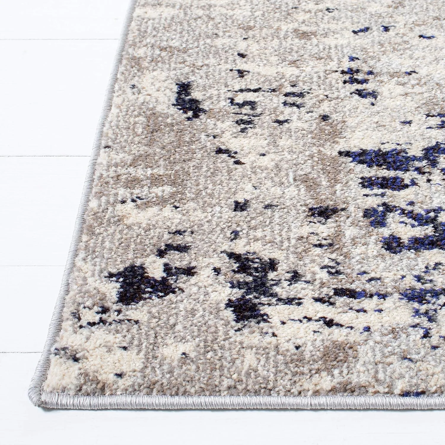 SAFAVIEH Madison Collection 8' x 10' BeigePurple MAD471B Modern Abstract Non-Shedding Living Room Bedroom Area Rug