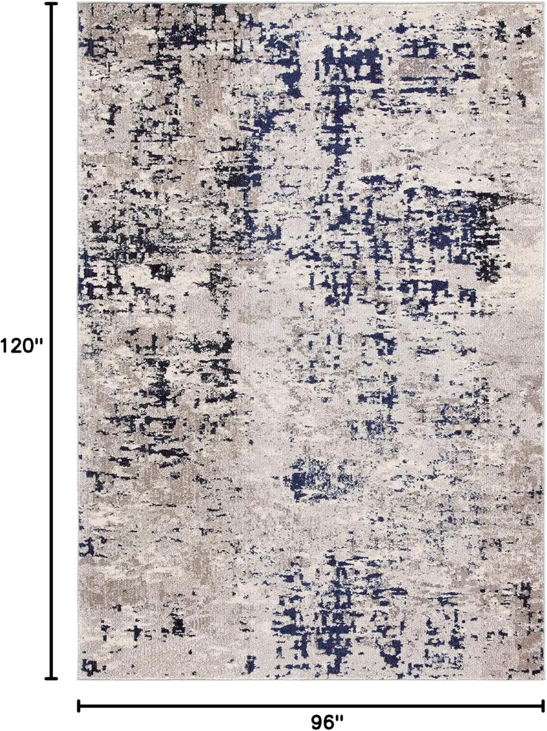 SAFAVIEH Madison Collection 8' x 10' BeigePurple MAD471B Modern Abstract Non-Shedding Living Room Bedroom Area Rug