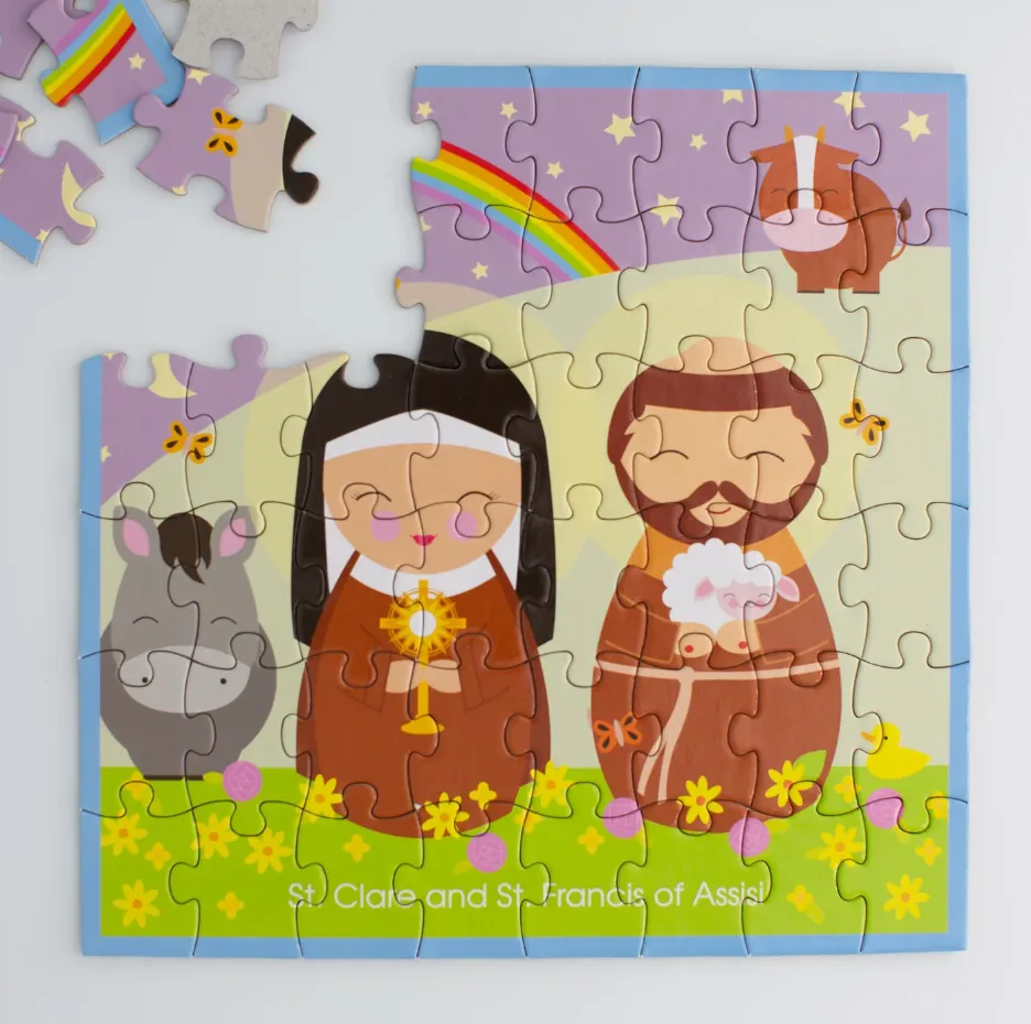 Saint Clare and Saint Francis of Assisi Mini Puzzle