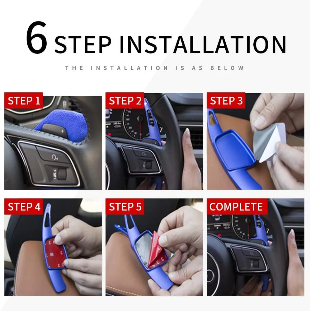 SANRILY for Steering Wheel Paddle Shifter Extension for Ford Mondeo Lincoln MKZ Taurus Edge Accessories, Metal Alloy Shift Paddle Blade Fits:2013-2019 Replacement Kit Paddle-Shift Covers Silver