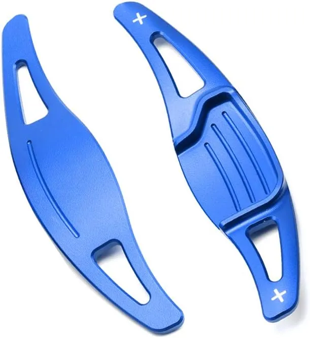 SANRILY Steering Wheel Paddle Extensions for Ford Mondeo, Lincoln MKZ, Taurus, Edge (2013-2020) - Aluminum Alloy, Blue