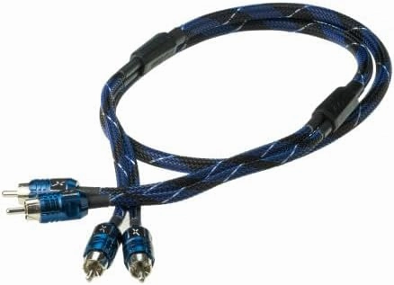 Scosche EFX Delta D6 2-Channel Multi-Core Twisted Pair RCA Interconnect Audio Cables - 2CH OFC Car Stereo Connector Cable - 6 Foot Male to Male