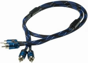 Scosche EFX Delta D6 2-Channel Multi-Core Twisted Pair RCA Interconnect Audio Cables - 2CH OFC Car Stereo Connector Cable - 6 Foot Male to Male