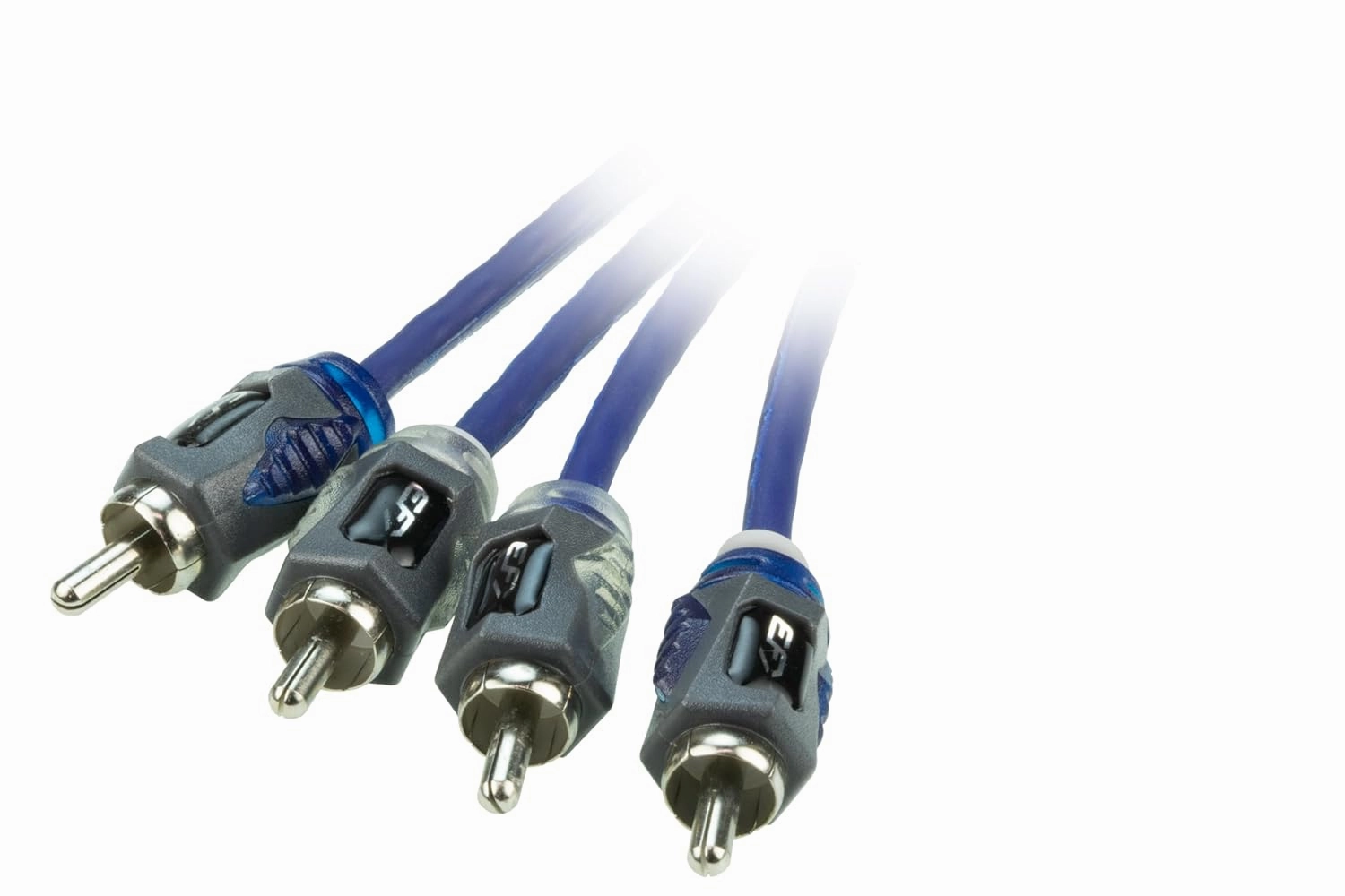 Scosche EFX Rogue R17X4 4-Channel Twisted Pair RCA Interconnect Audio Cables - 4CH OFC Car Stereo, Power Sports & Marine Connector Cable - 17 Foot Male to Male