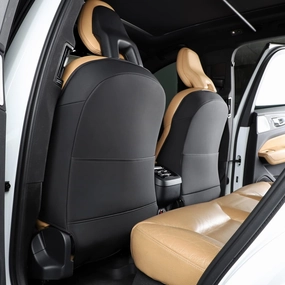 Seat Back Protectors Compatible with Volvo XC90 XC60 S90 S60 V90 V60，Back Seat Cover for Kids Reduce Damage to Seats Caused by Footwear Black Set of 2