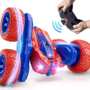 SEPHIX Spider RC Car for Boys 4-7, 50 Meters Remote Distance, Double Sided 360° Flip 2.4 GHZ Stunt Car Rechargeable with 2 Batteries Truck Toys Christmas Birthday Gift for Toddler 4 5 6 7 Years Old