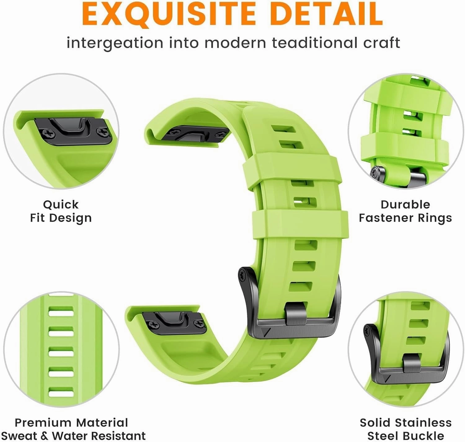 SERDAS For Fenix 8 Replacement Band 22mm Fenix 7 Bands Fenix 6 Quickfit Watch Band Fenix 5 Plus Silicone Wristband Fenix 6 pro Sports Smart watch Band