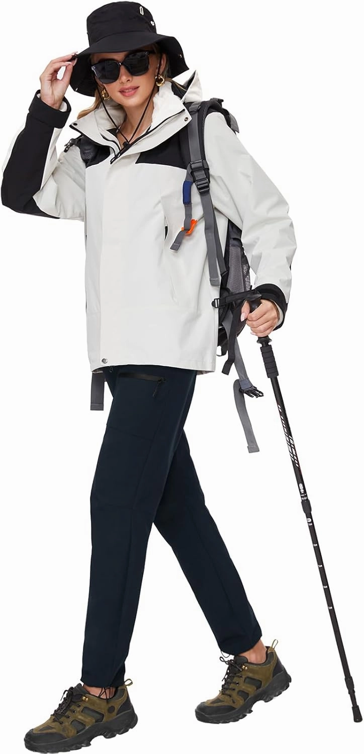 SEVEGO Womens Hiking Pants Tall Inseam 30"/32"/34"/36" Athletic Cargo Pants Lightweight 4 Zipper Pockets Water Resistant