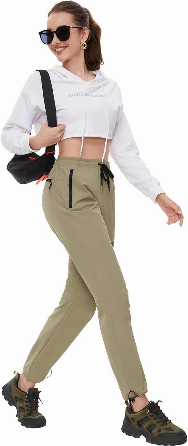 SEVEGO Womens Hiking Pants Tall Inseam 30"/32"/34"/36" Athletic Cargo Pants Lightweight 4 Zipper Pockets Water Resistant