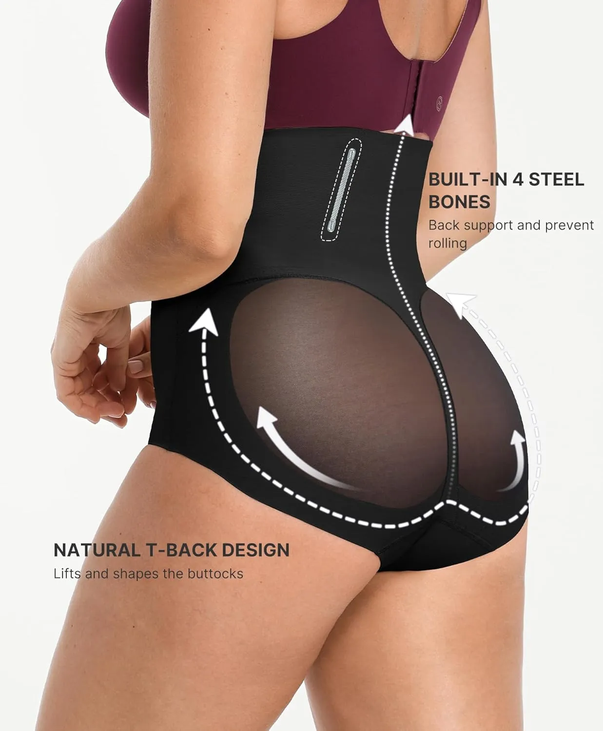 SHAPELLX Shapewear Tummy Control Body Shaper for Women High Waisted Shapewear Underwear Panty Waist Slimming Briefs