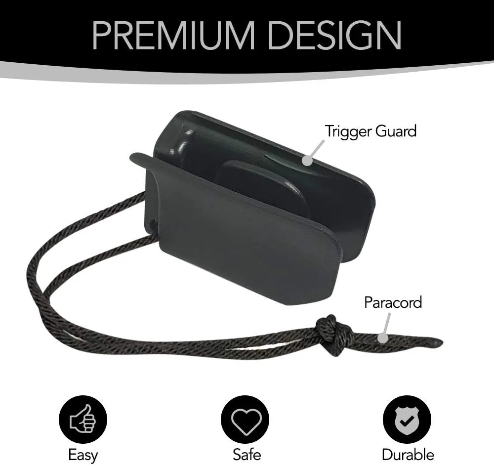 Sheath Trigger Guard Holster Black With Paracord - Minimalist Pocket Safety Cover for Glock, Ruger, Smith and Wesson, Springfield, Taurus, Sig and More
