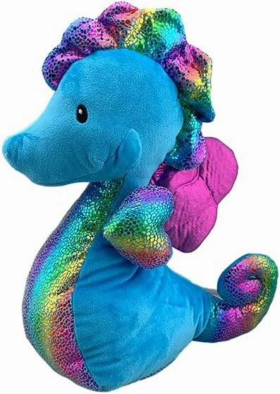 Shimmer Seahorse 16 inch Plush Stuffed Animal - Soft Cuddly Ocean Toy Kids Birthday Gift, Toddler, Baby Shower, Snuggly Sea Creature, Collectible Comfort Toy