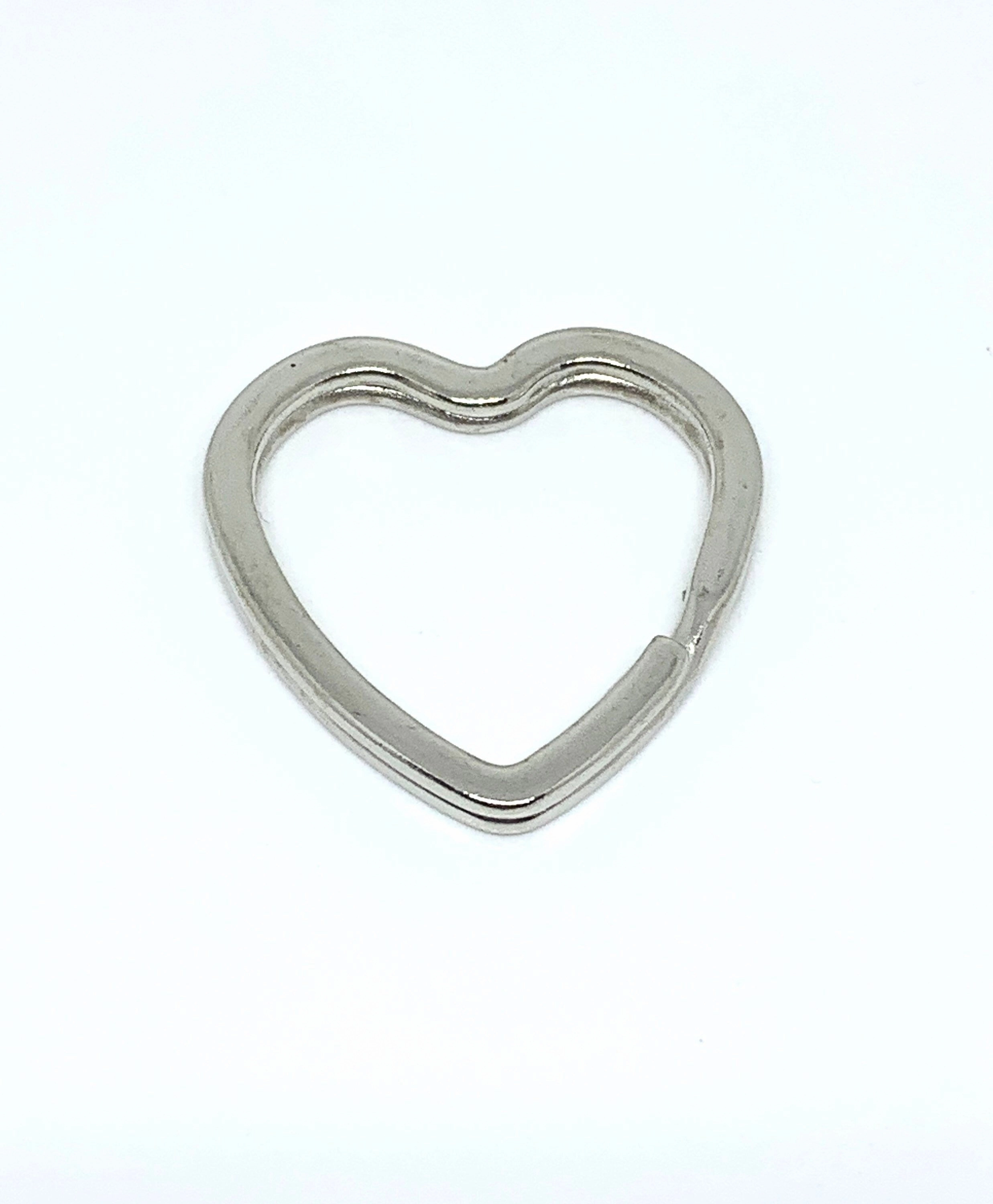 Silver Heart Key Ring, DIY Keychain