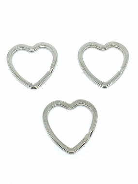 Silver Heart Key Ring, DIY Keychain