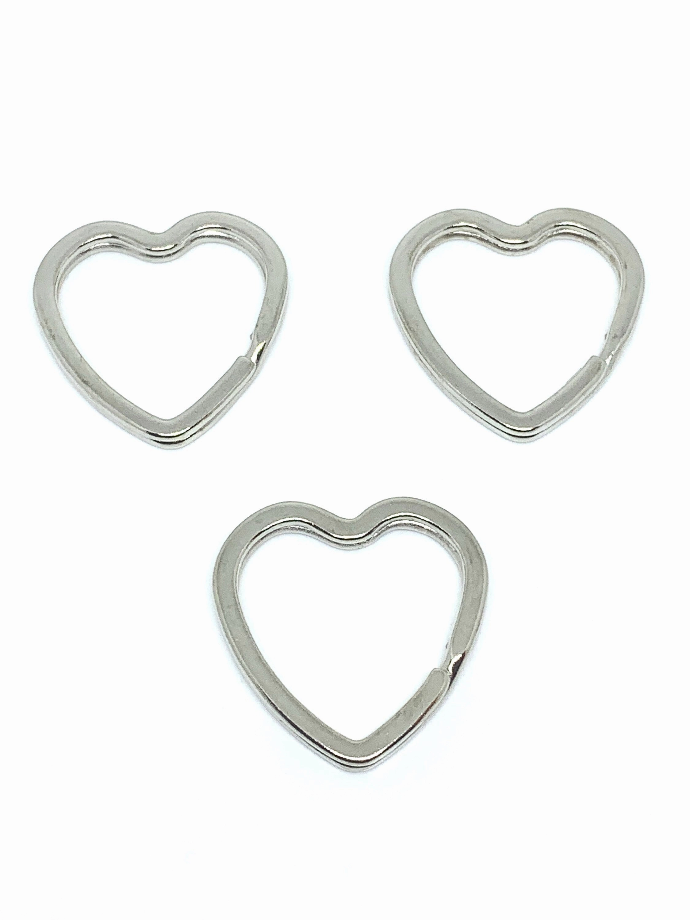 Silver Heart Key Ring, DIY Keychain