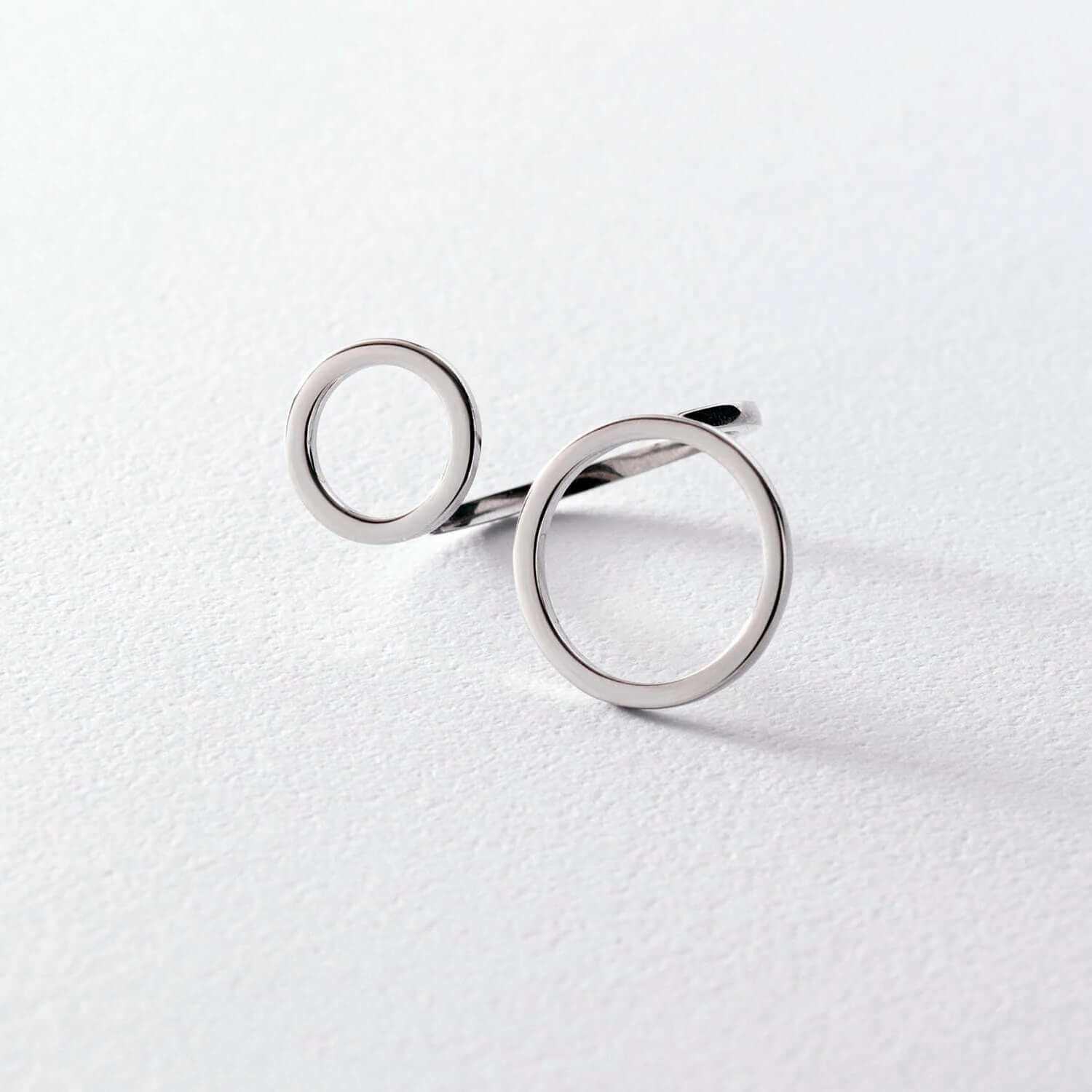 Silver Open Ring Geometric Design Women's Statement Jewelry