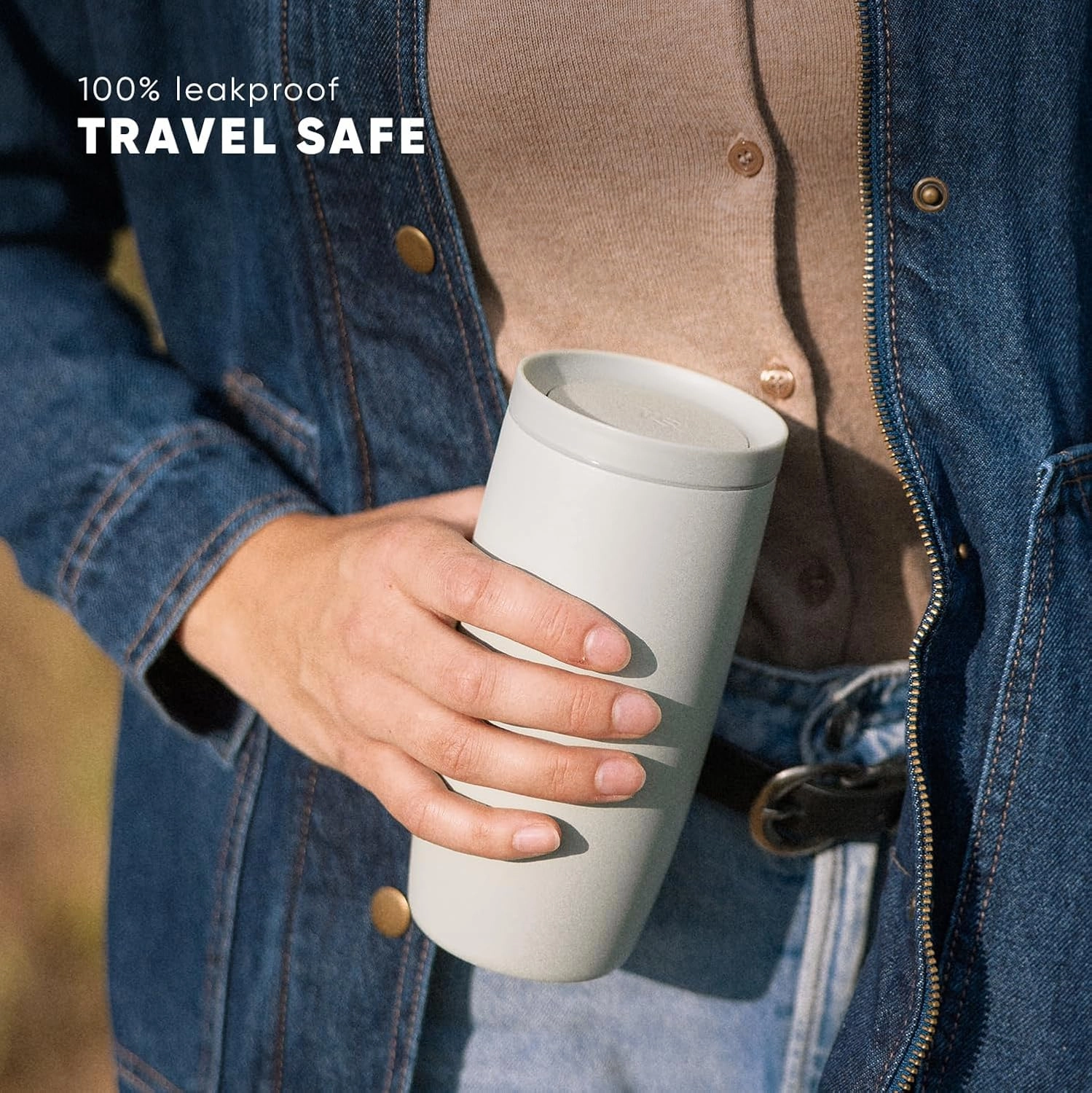 Simple Modern Travel Coffee Mug Tumbler with 360° Lid | Ceramic-Lined Insulated Stainless Steel Cold Brew Iced Coffee Cup | Gifts for Women Men Her Him | Voyager Signature | 16oz | Sea Glass Sage