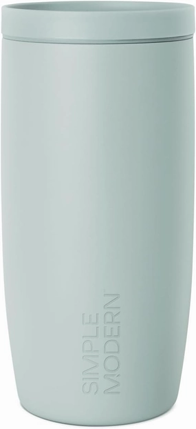 Simple Modern Travel Coffee Mug Tumbler with 360° Lid | Ceramic-Lined Insulated Stainless Steel Cold Brew Iced Coffee Cup | Gifts for Women Men Her Him | Voyager Signature | 16oz | Sea Glass Sage
