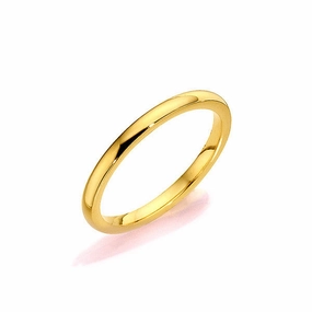 Simple plain gold plated ring "Sigma"
