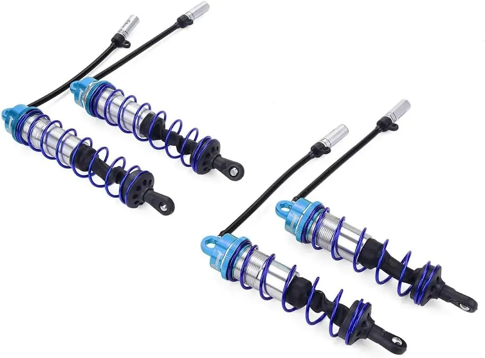 Simulated Metal Hydraulic Adjustable Front Rear Shock Absorber Shocks 120mm 143mm RC Spare Parts for 1/8 RC Car Buggy for JLB HSP HPI Redcat LRP Hobao ZD Racing Hongnor Truggy (Front Rear)